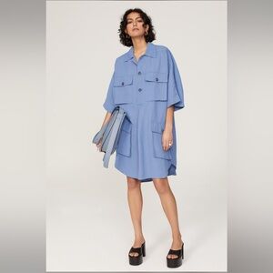 Petar Petrov Alceo Midi Button Up Oversized Shirt Dress
Size S